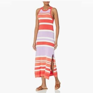 The Drop Gabriela High Neck Cut-in A-line Side-Slit Maxi Dress #1030